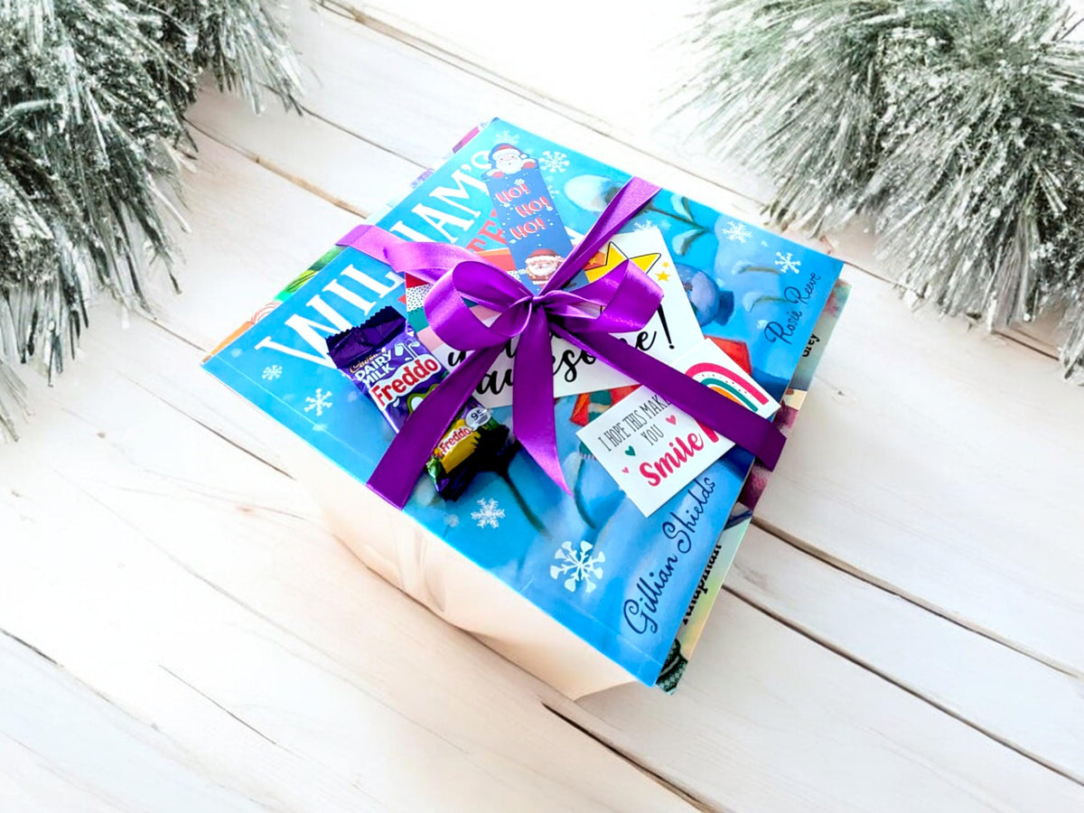 Children's Christmas Book Bundle: Preloved Books, Gift Ribbon & Treats