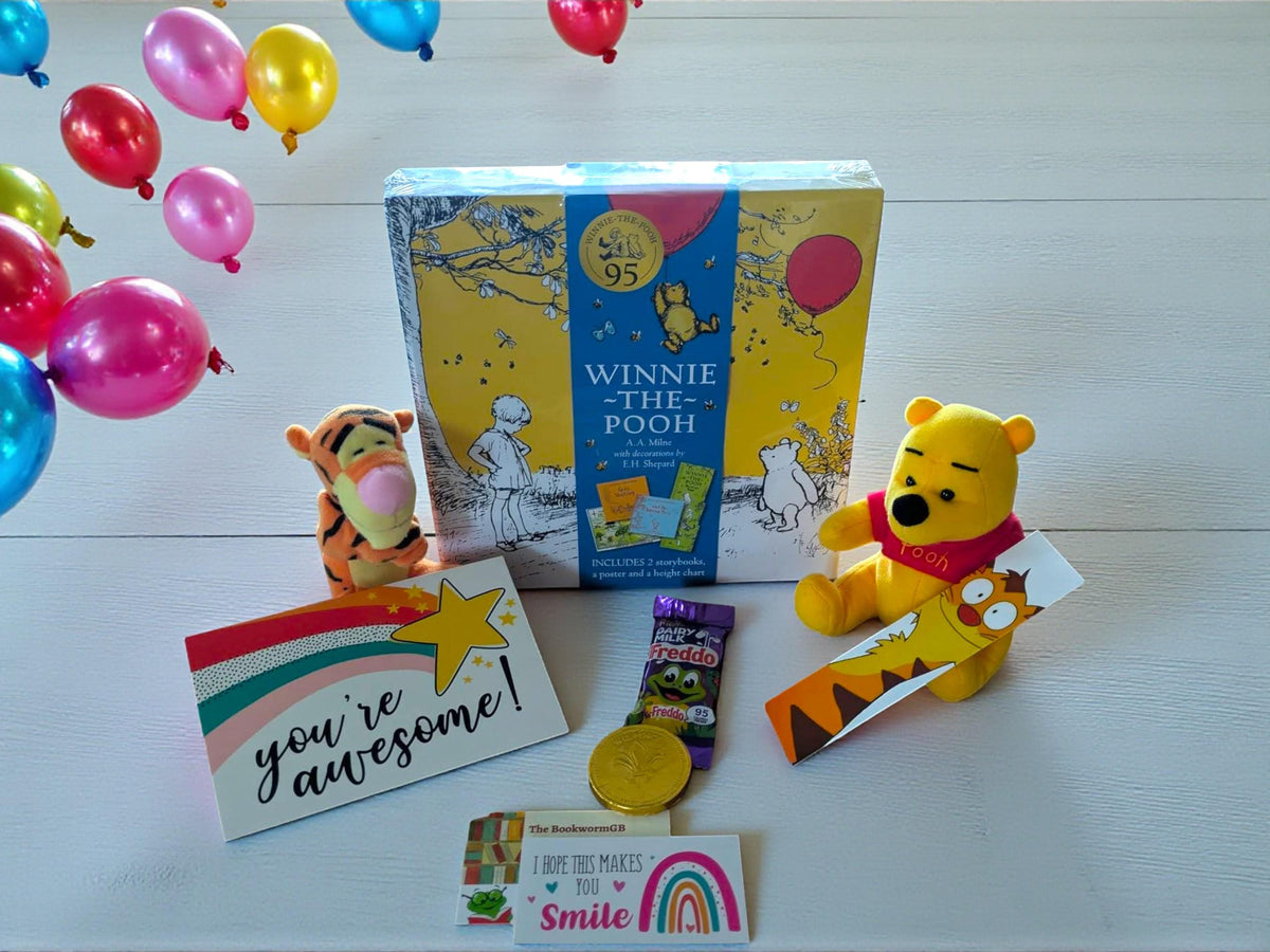 Winnie-the-Pooh Gift Set with Plush Toys and Storybooks | 95th Anniversary Box | Pooh & Tigger Plushies