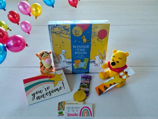 Winnie-the-Pooh Gift Set with Plush Toys and Storybooks | 95th Anniversary Box | Pooh & Tigger Plushies
