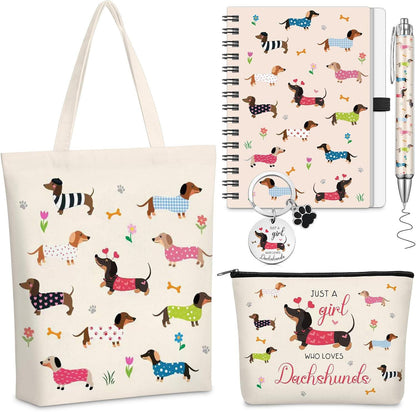 Dog Gift Set | Blind Date With A Book Gift Set | Sausage Dog Gift Box | Cozy Reader Care Package | Dachshund Lover Gift | Dog Journal