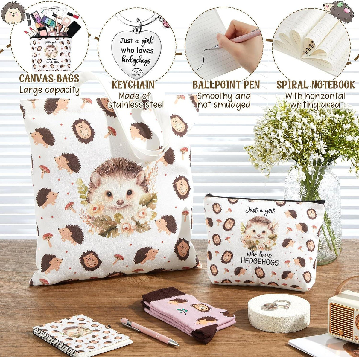 Hedgehog  Gift Set | Mystery Book | Hedgehog Gifts for Her | Surprise Book Box | Book Lover Gift | Birthday Gift for Readers