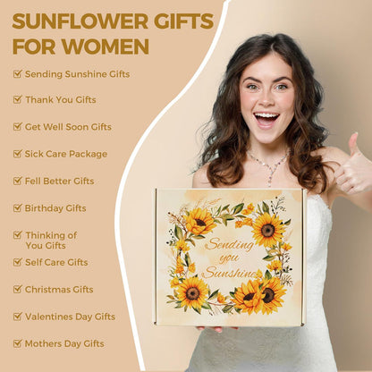Sunflower Gift Set | Mystery Book | Sending You Sunshine Reading Care Package | Book Lover Gift Box, Tote Bag, Bookish Gifts, Sunflower Gift