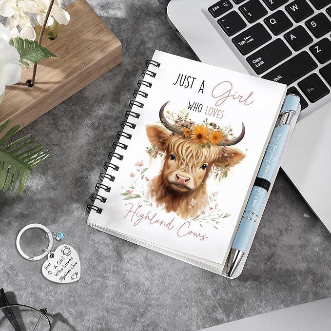Highland Cow Gift Set | Blind Date With A Book | Book Lover Mystery Gift Box | Cozy Reader Gift | Highland Cow Tote & Accessories