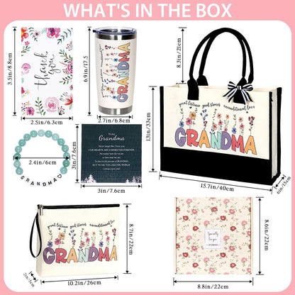 Grandma Mystery Book Gift Set | Nana Reading Gift Box | Book Lover Care Package with Tote Bag, Bookish Gifts | Grandmother Reading Gift