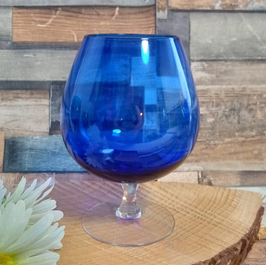 Vintage Oversized Brandy Glass: Colored Glass Tableware