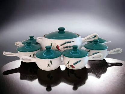 Vintage Denby Wheatsheaf Pottery: Lidded Tureen, Oven to Table