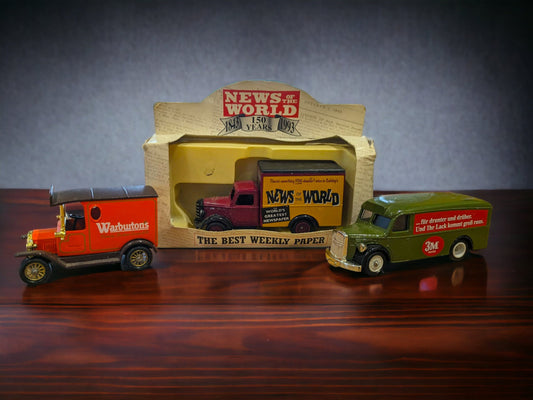 Vintage Die Cast Car Bundle: Corgi, Lledo Trucks (11 Cars)
