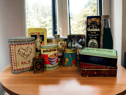 Vintage Style Storage Tin: Retro Kitchen Accessories