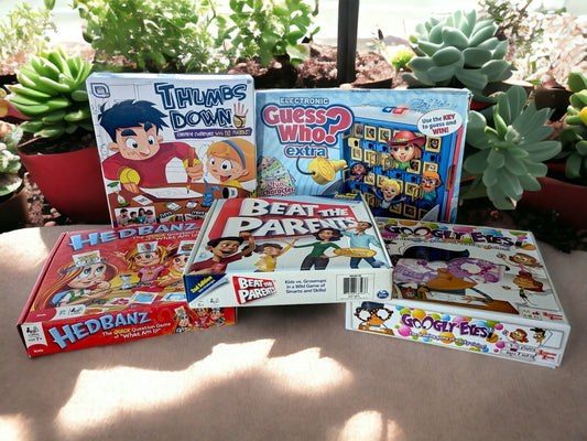 Vintage Family Board Games: Guess Who, Hedbanz, Googly Eyes
