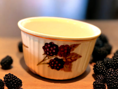 Vintage Royal Worcester Ramakins Set: Blackberry Design, Oven Proof