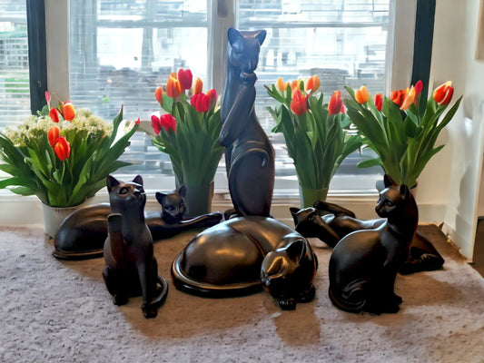 Vintage Black Cat Ornaments: Lucky Cat Lover Gift
