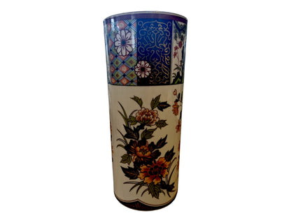 Vintage Vase, Iman Ware Japanese Floral Cylinder Vase