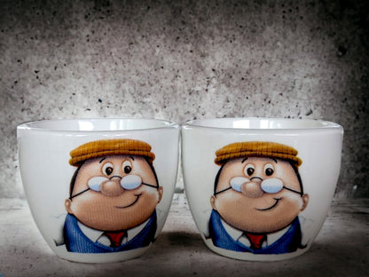 Vintage Wade Tetley Teapot & Egg Cup Set: Tea for Two