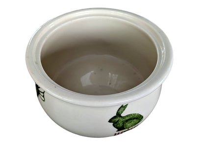 Vintage Cloverleaf Earthenware Casserole Dish: Rabbit, Duck, Hen Design