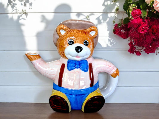 Vintage Decorative Teapot: Robin, Bear, Farm - Teapot Collector Gift