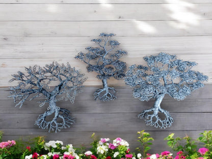Vintage Twisted Wire Miniature Tree: Handmade Silver Ornament
