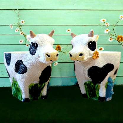 Staffordshire Cow Egg Cups: Novelty Tableware Set