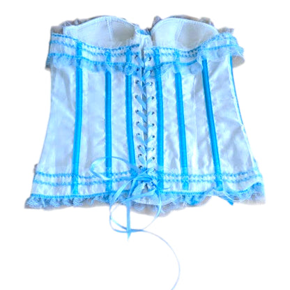 Medium Boned Corset: Lace-Up Gothic Fancy Dress