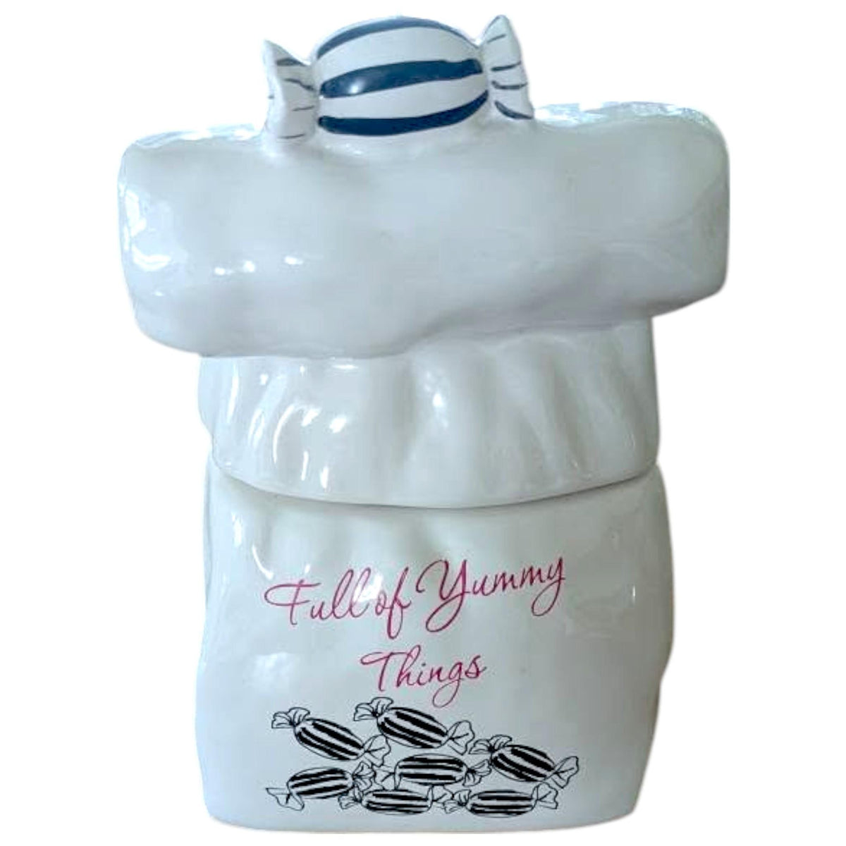 Vintage Ceramic Sweet Jar: Retro Kitsch Kitchen Storage