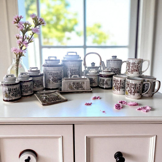 Vintage Otagiri Japanese Pottery: Teapot, Mugs, Canisters - 1970s Kitchen
