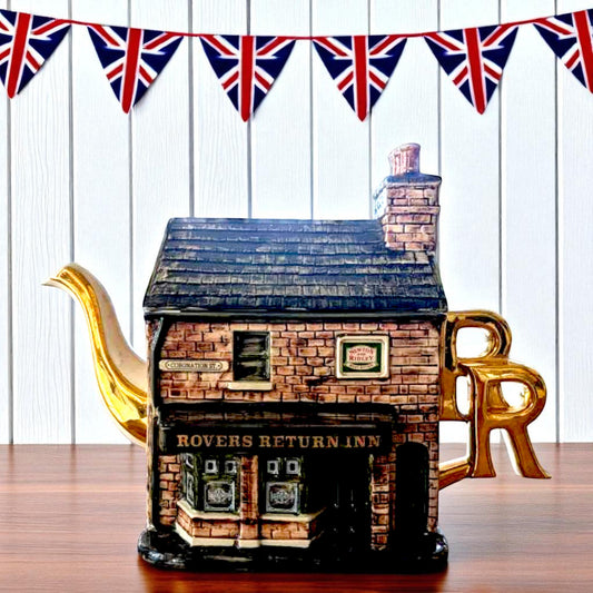 Rovers Return Teapot: Bouey Pottery Coronation Street Memorabilia