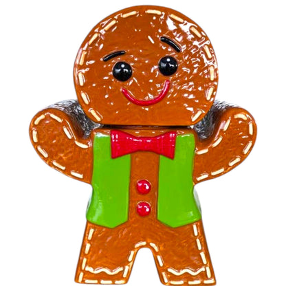 Gingerbread Cookie Jar: Christmas Treat Jar, Holiday Decoration