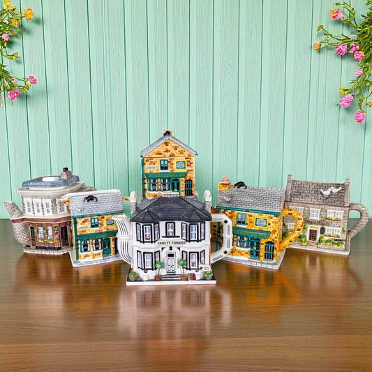 Vintage Hand-Painted  Rovers Return, Queen Vic, Fawlty Towers, The Woolpack Teapots