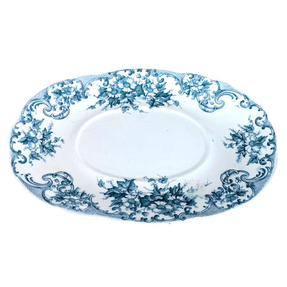 Vintage Blue & White Floral Tureen: A Cross Stirling English China