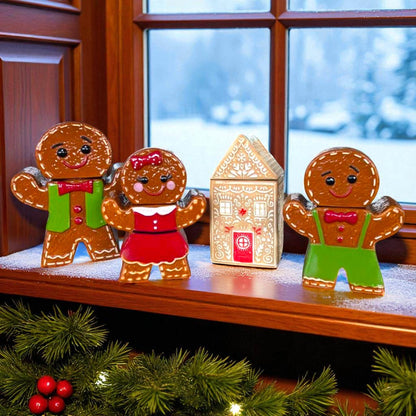 Gingerbread Cookie Jar: Christmas Treat Jar, Holiday Decoration