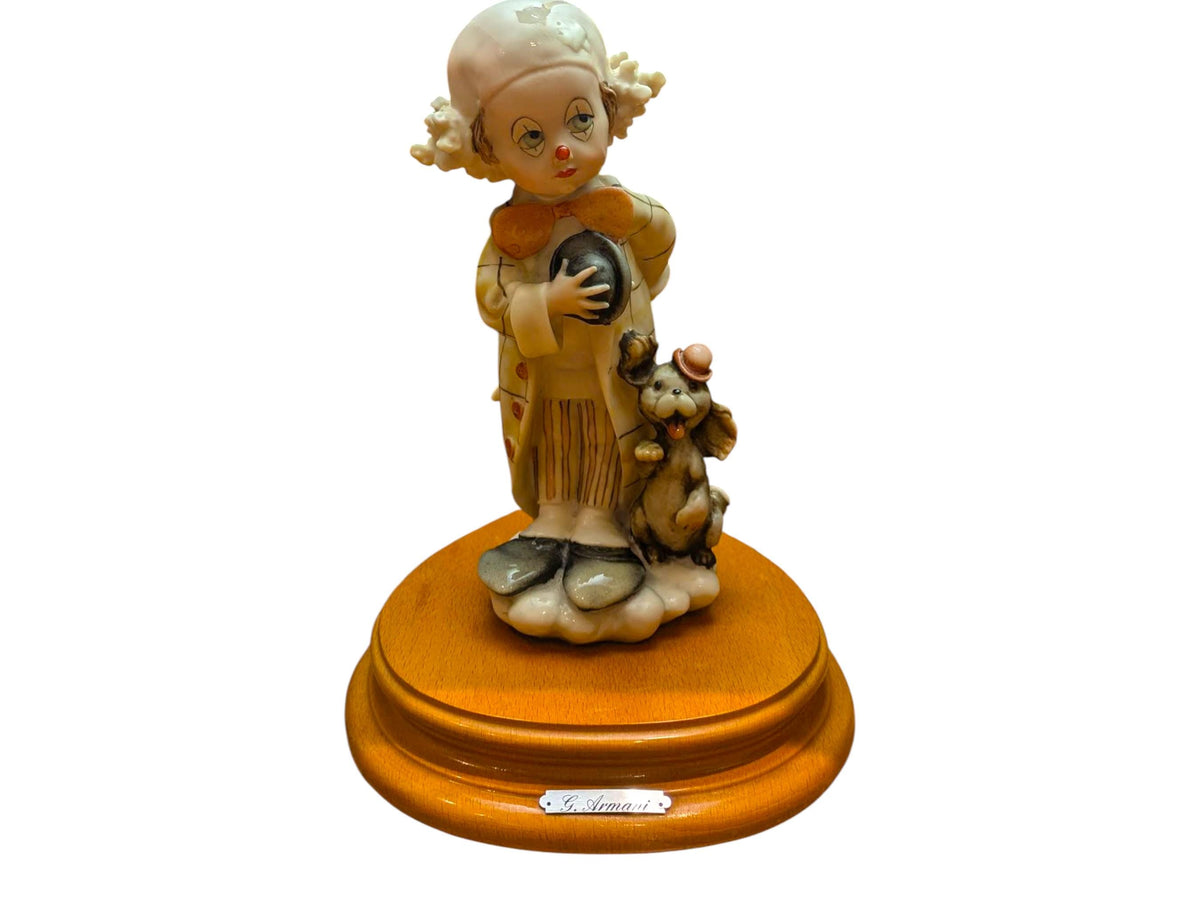 Vintage Giuseppe Armani Table Lamp: Little Clown with Dog