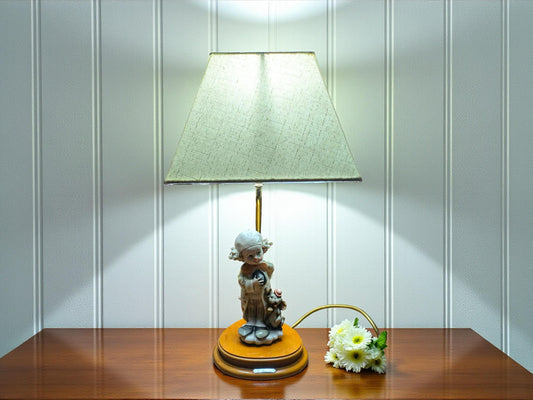 Vintage Giuseppe Armani Table Lamp: Little Clown with Dog