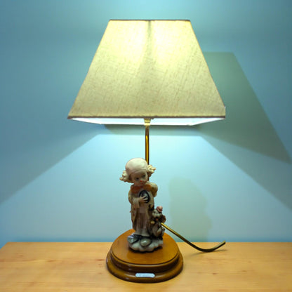 Vintage Giuseppe Armani Table Lamp: Little Clown with Dog