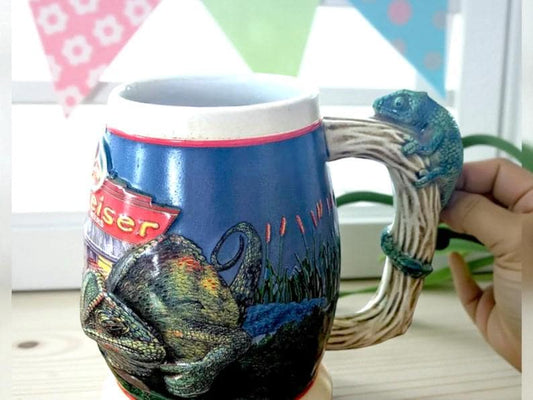 Vintage Budweiser Stein: Ferret, Frog, Louie & Frank - Collectible Barware