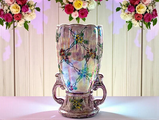 Royal Bradwell Pink Lustre Vase: Shabby Chic Vintage Decor