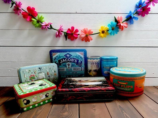Vintage Style Tins: Retro Kitchen Storage, Gift for Mum
