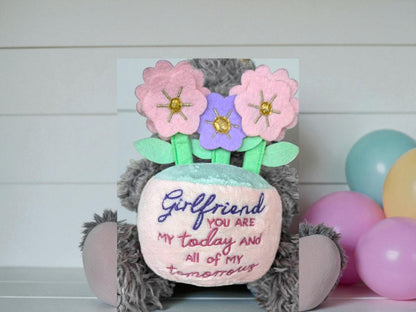 Me to You Teddy Bear with Flowers – Girlfriend Gift