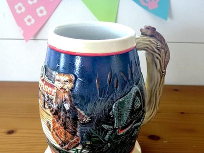Vintage Budweiser Stein: Ferret, Frog, Louie & Frank - Collectible Barware