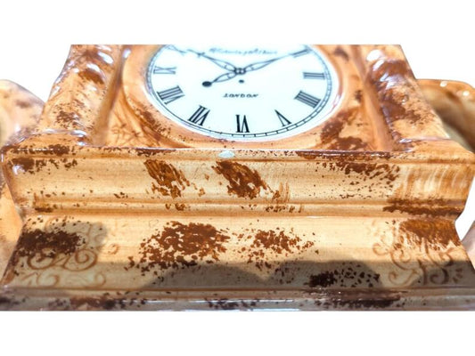 Vintage Clock Teapot– Cottagecore Kitchen Accent