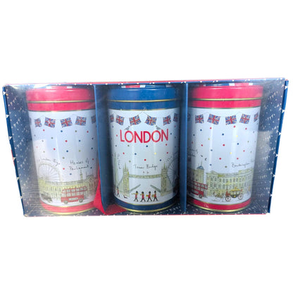 Union Jack Canisters: London Storage Tins - Shabby Chic