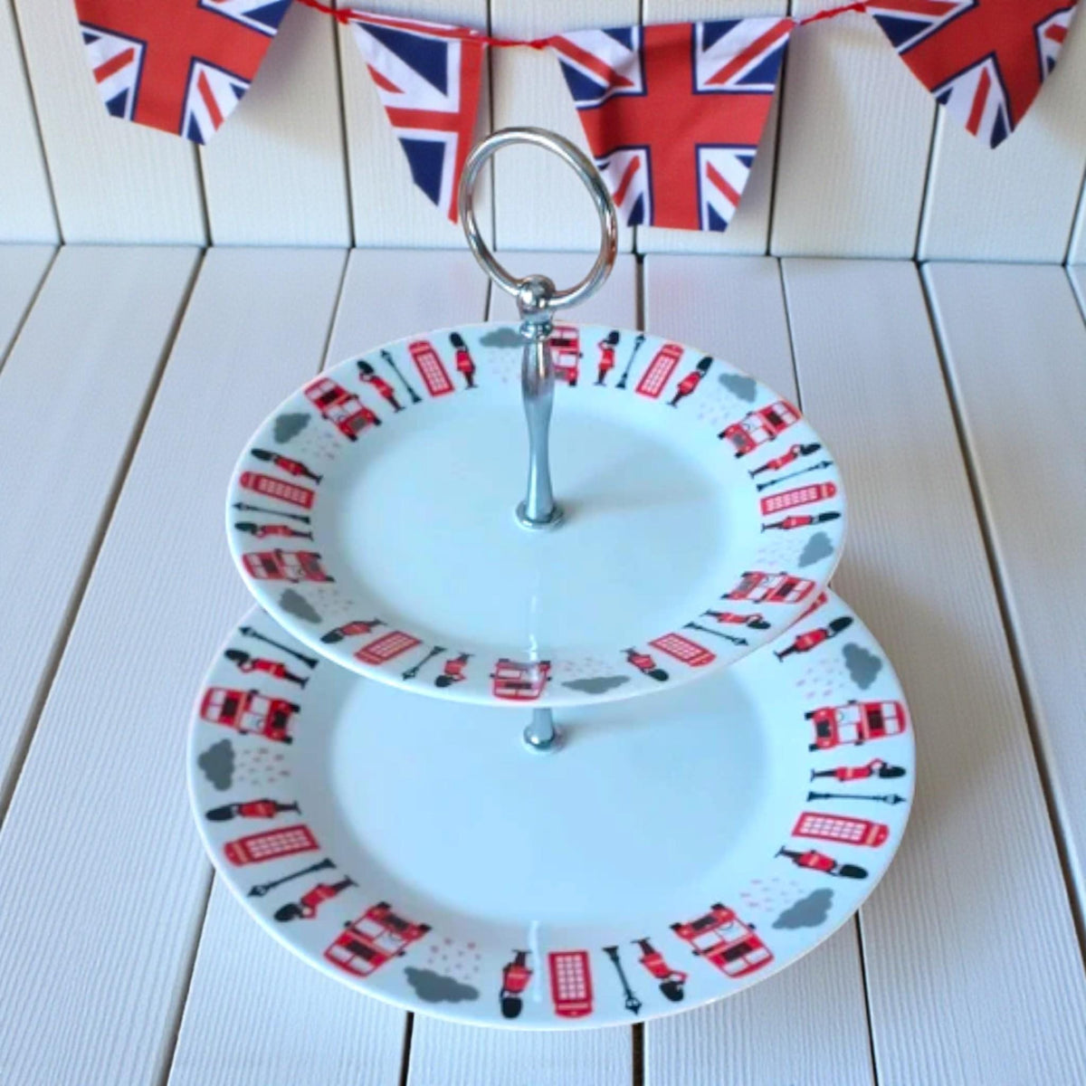 London Cake Stand | Crofton Tiered Tea Stand | British Party Decor