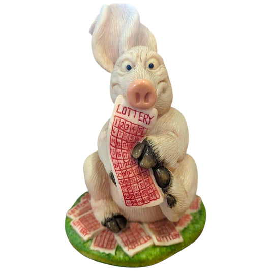 Vintage Piggin Figurines  –  Cute Pig Ornaments, Hell, Lottery, Cuddles, Pals, Holidays