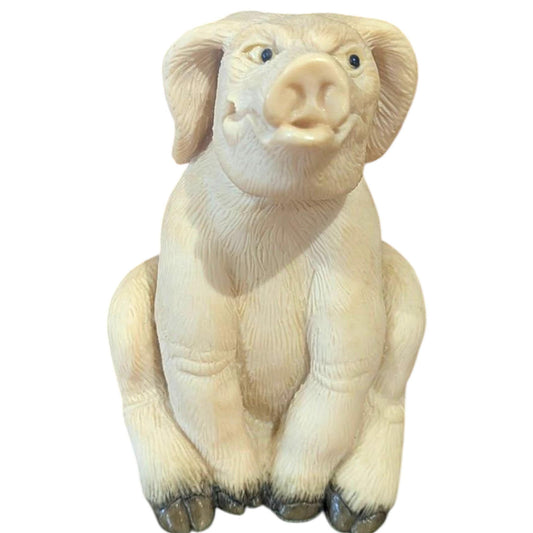 Vintage Piggin Figurines  – Boxed Cute Pig Ornaments, Tired, Stubborn, Holidays, Crackers
