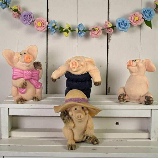 Vintage Piggins by David Corbridge – Whimsical Pig Figurines