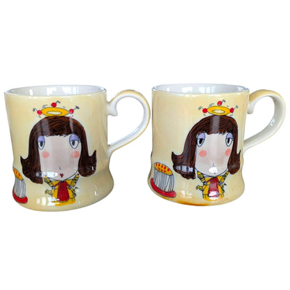 Whittard of Chelsea, Domestic Goddess, Hand Painted Tea Set for Two
