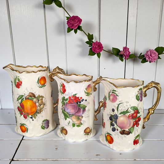 Vintage Imperial Staffordshire Pottery: Jugs, Vase, Pitcher