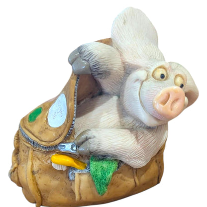 Vintage Piggin Figurines  –  Cute Pig Ornaments, Hell, Lottery, Cuddles, Pals, Holidays