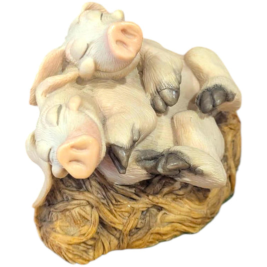 Vintage Piggin Figurines  – Boxed Cute Pig Ornaments, Decorating, Pals, Cuddles, Love