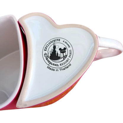 Mickey & Minnie Mouse Heart Mugs – Disney Couple Cups, Valentine Gift, Romantic Disney Drinkware