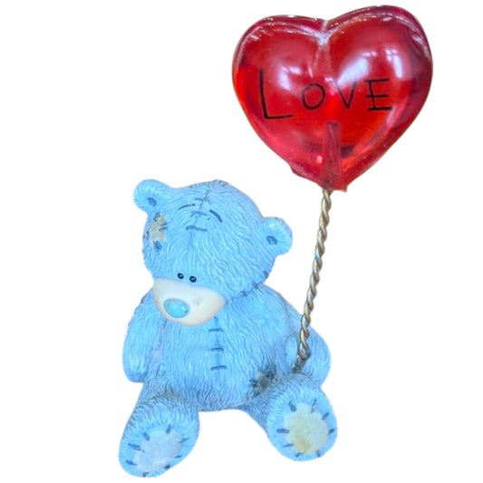 Me to You Tatty Teddy Love Balloon Ornament – Collectable Blue Nose Bear Figurine – Romantic Gift