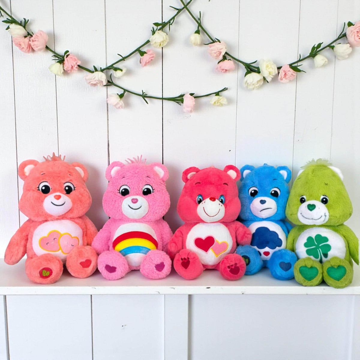 Vintage Style Care Bears Plushie: Cheer Bear, Love-a-Lot, Grumpy